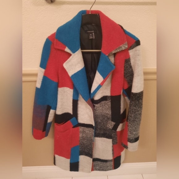 Multi Color Wool blend Coat - Picture 3 of 8